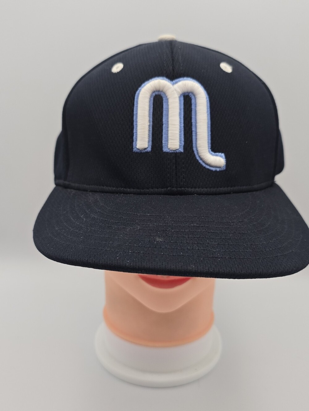 Richardson Drive Performance Team Series Letter M Navy Blue Fitted Hat Size S-M